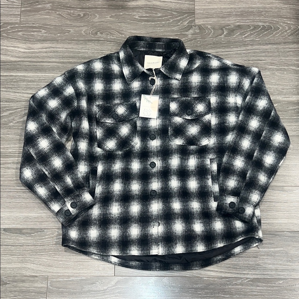 Thread & Supply Monochrome Plaid Shirt